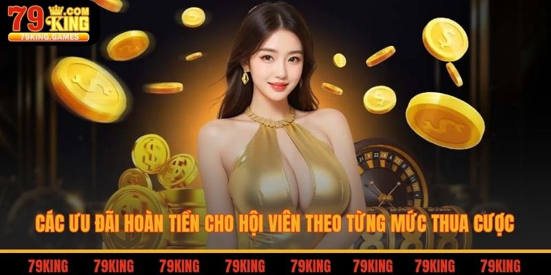 Các ưu đãi hoàn tiền cho hội viên theo từng mức thua cược