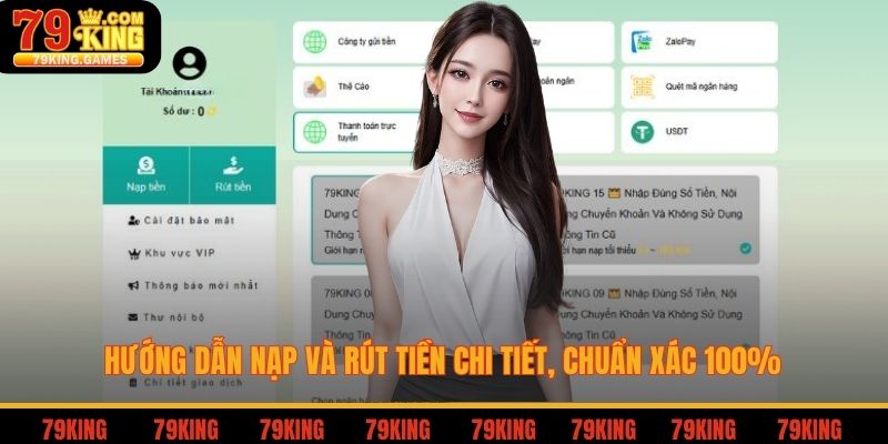 Hướng dẫn nạp và rút tiền chi tiết, chuẩn xác 100%
